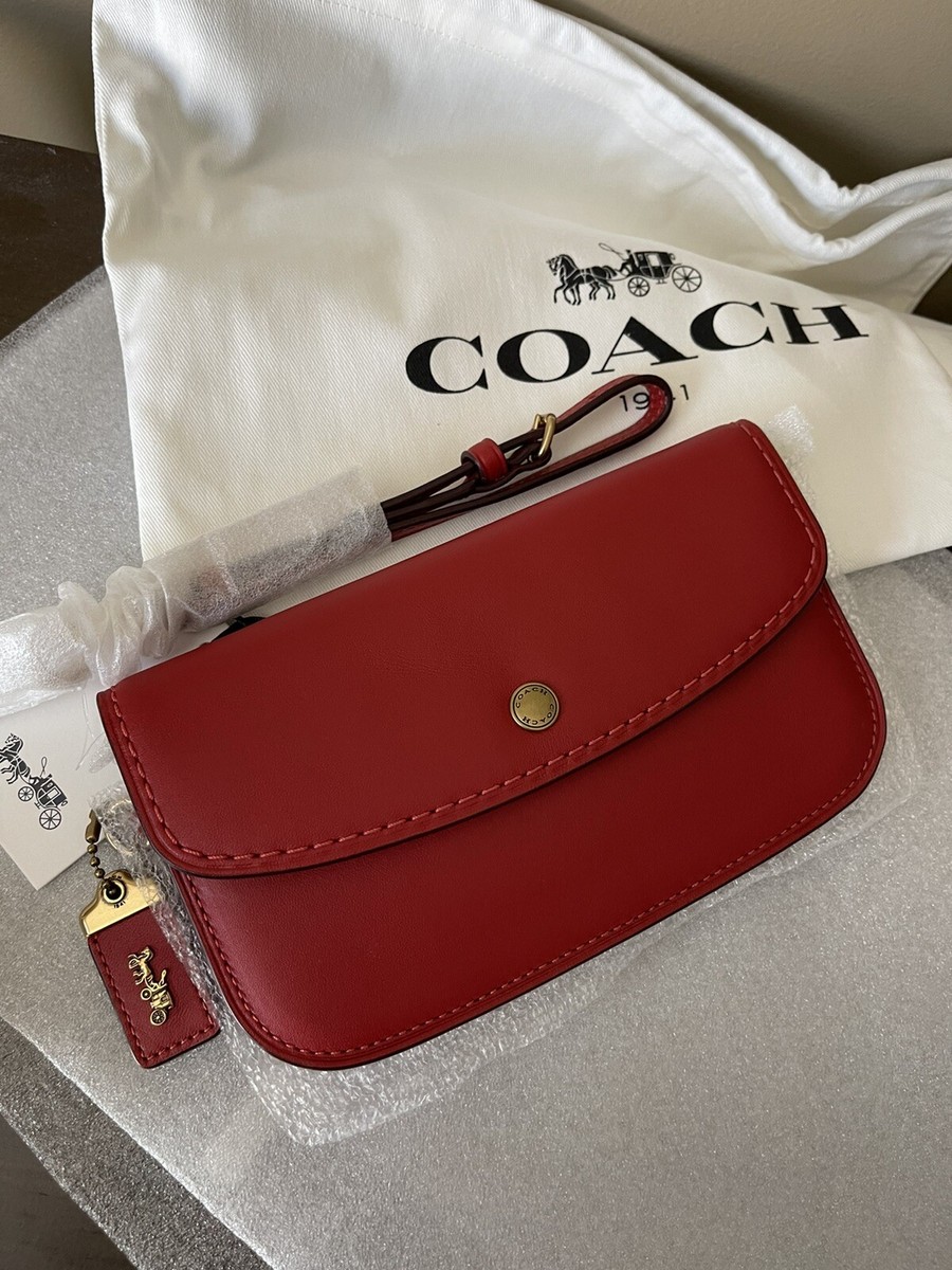 Coach 1941 Clutch Wristlet Crossbody Glovetanned 29770 Red Jasper