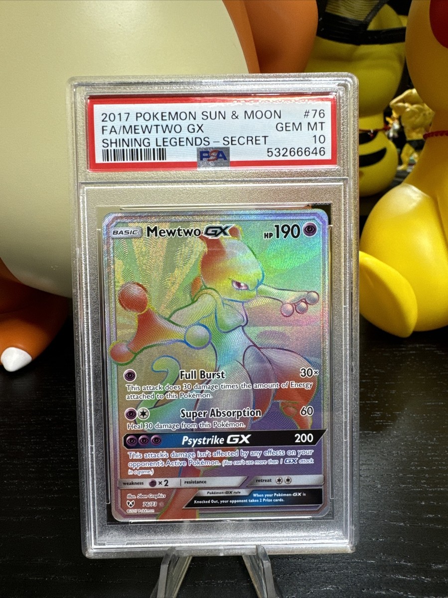 2017 Pokemon Sun & Moon Shining Legends Hyper Rare Mewtwo GX #76