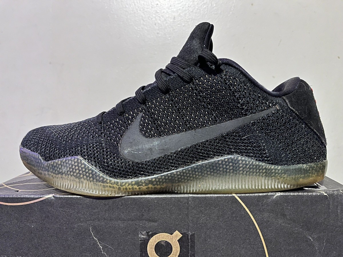 2016 Men's Nike Kobe XI 11 Elite Low Triple Black Space Size 13