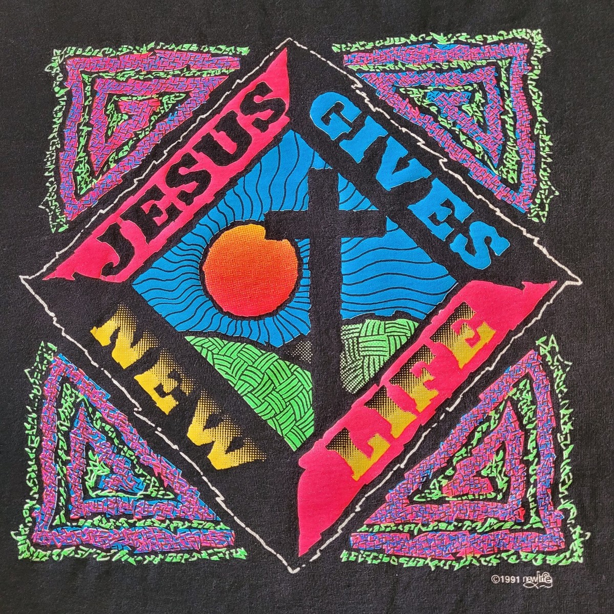 Vintage Christian Jesus Gives New Life T-Shirt XL 90s Single