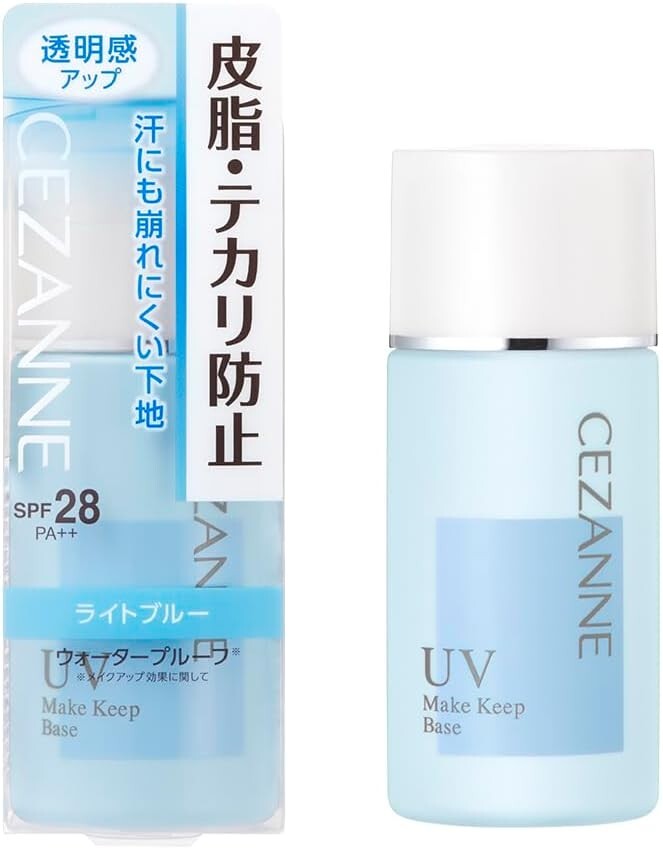 Cezanne UV Make Keep Base SPF28/PA++ Light Blue 30ml Made In Japan