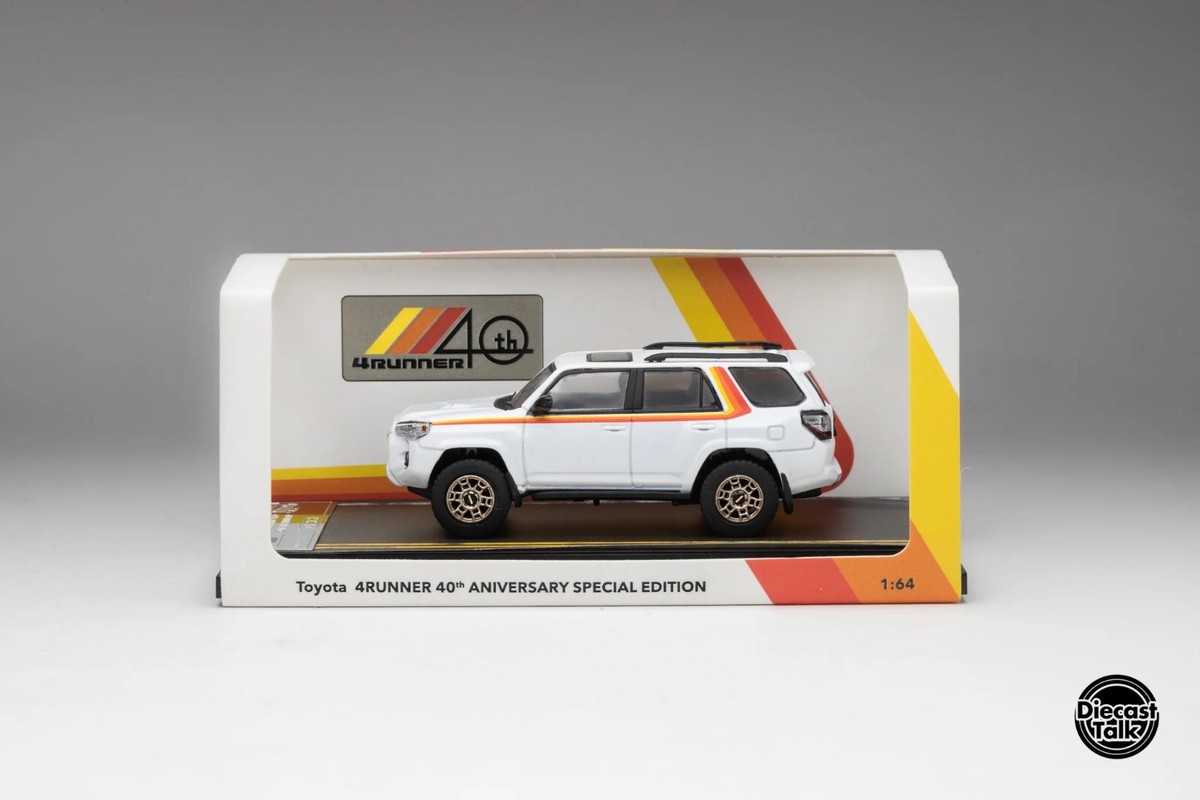 DiecastTalk Exclusive 1/64 Toyota 4Runner 40 Anniversary White 500
