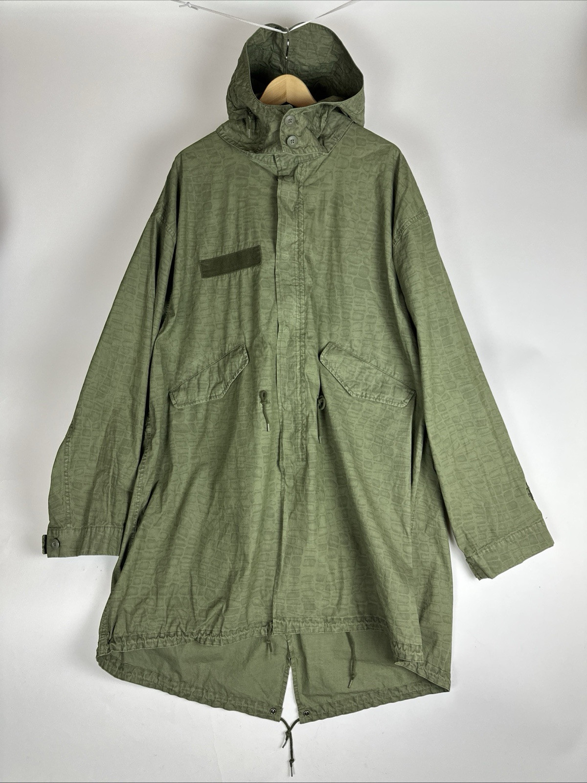 STUSSY -NYCO FISHTAIL PARKA Coat Unlined Men's Size Large Green | eBay