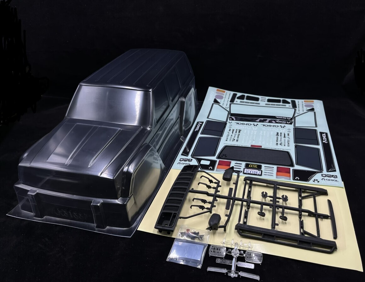 1/10 Crawler Body Axial SCX10 II 2000 Jeep Cherokee Clear PC Body