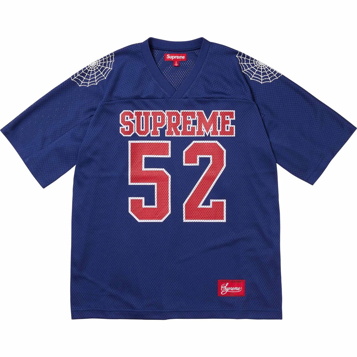 Supreme Spiderweb Football Jersey Black Orange White Blue 4colors