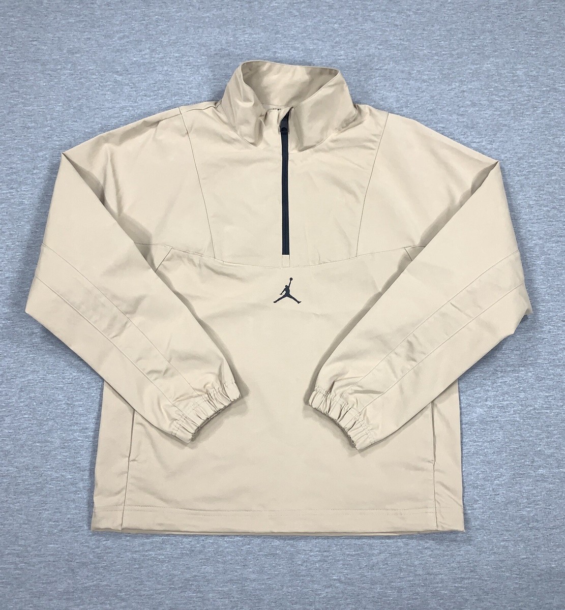 Jordan Sport Woven 1/4 Zip Golf Jacket Khaki Tan DZ0553-200 Men's