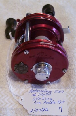 ABU AMBASSADEUR 5000 REEL 2/20/22P #116194 SWEEDEN SEE HAANDLE | eBay