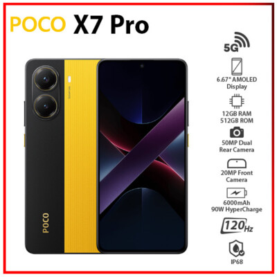 Xiaomi POCO X7 Pro 5G 12GB+512GB YELLOW Dual SIM Unlocked Android