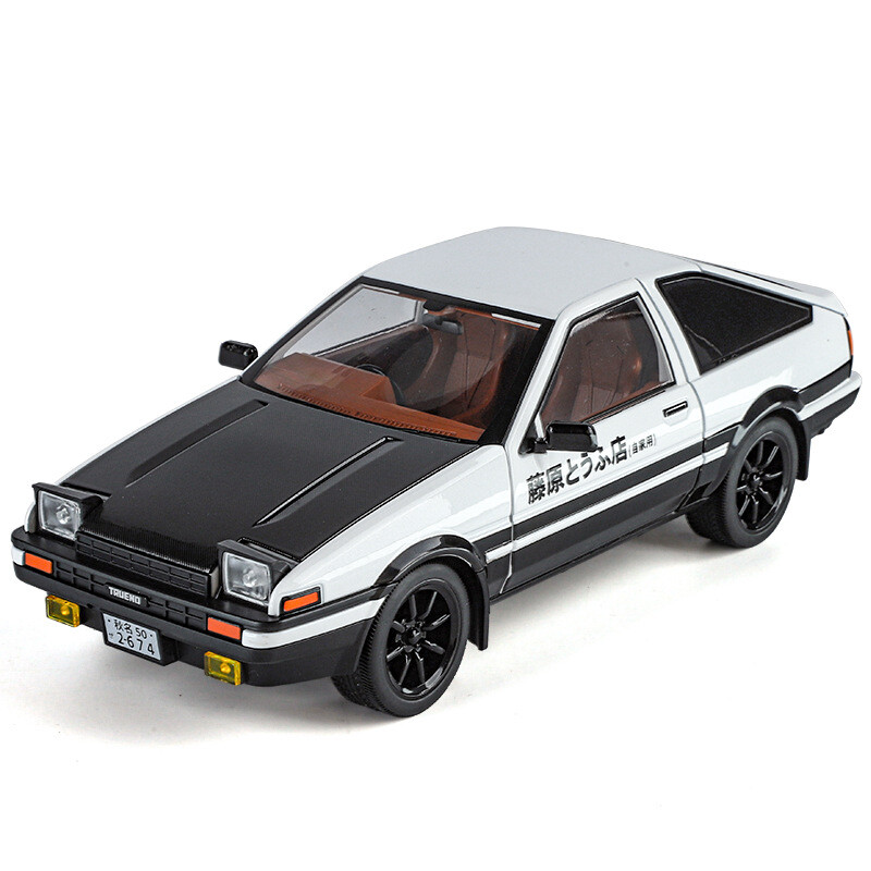 1:18 Diecast Vehicle for Initial D Toyota TRUENO AE86 Model Car