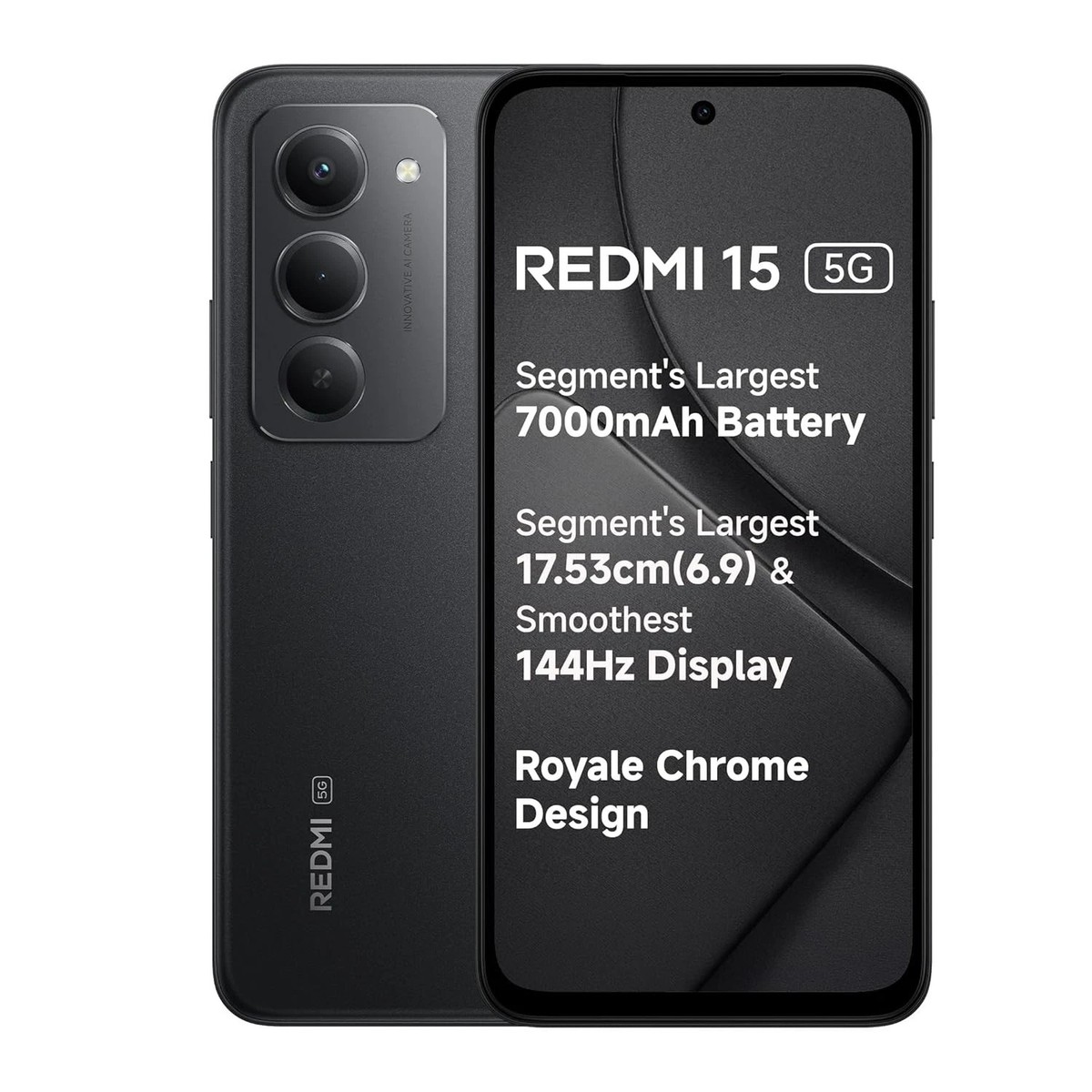 Redmi 15 5G (Black 6GB+128GB) 50MP AI Camera 