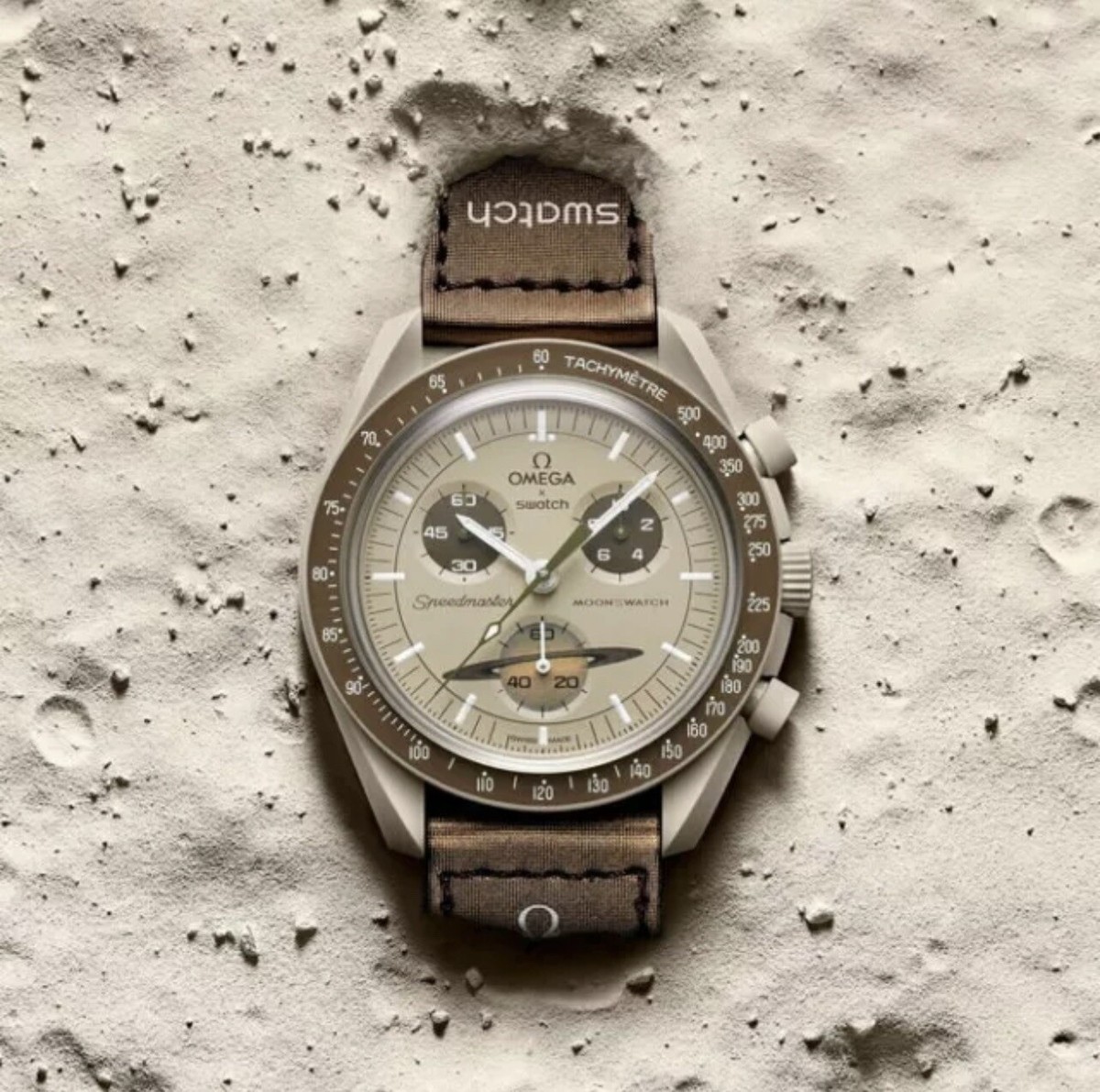 Omega x Swatch Speedmaster MoonSwatch Mission to Saturn Brown