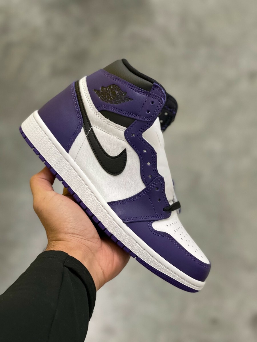 Nike Air Jordan 1 Retro High Court Purple 2.0 555088-500 White