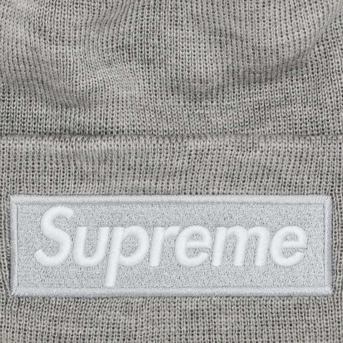 Supreme x New Era FW24 Box Logo Beanie Heather Grey | eBay