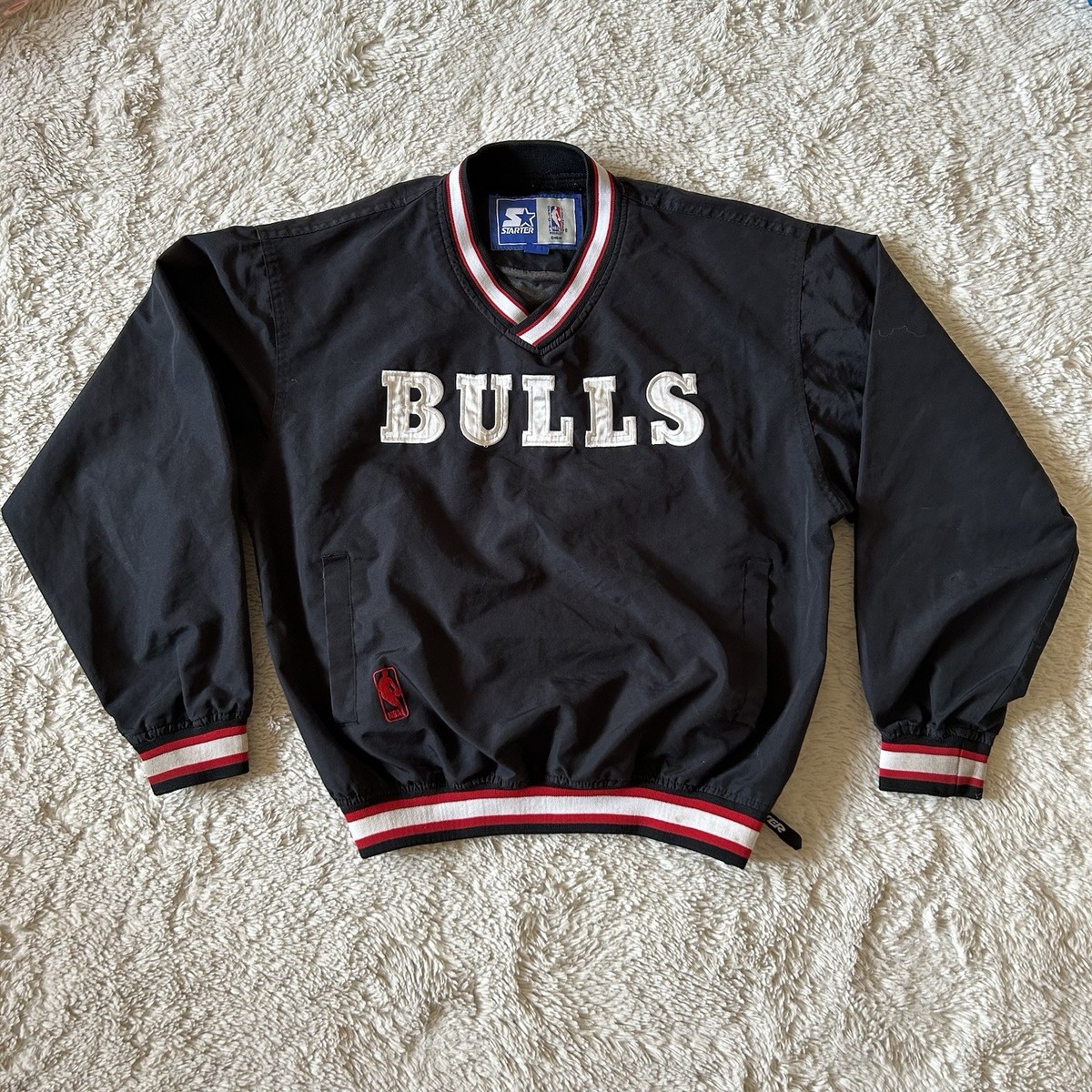 Vintage Chicago Bulls Starter Windbreaker Pullover Jacket Size L