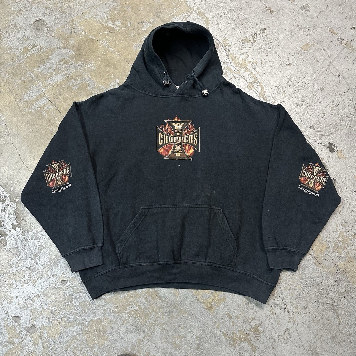 Vintage Y2K West Coast Choppers Long Beach Jesse James Hoodie fits