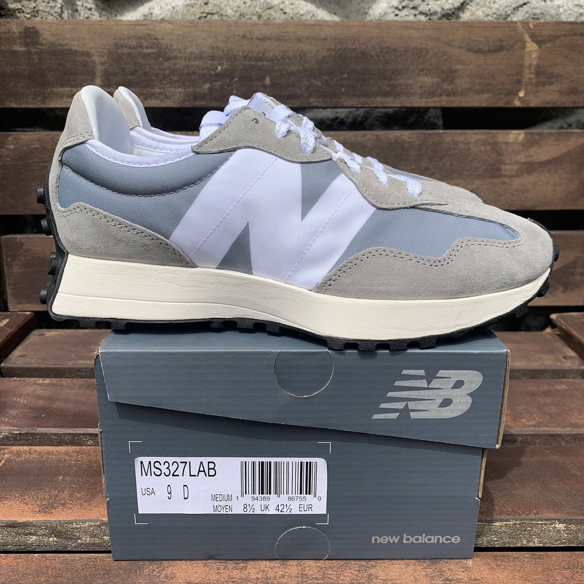 Size 9 - New Balance 327 Team Away Grey MS327LAB US Men's | eBay
