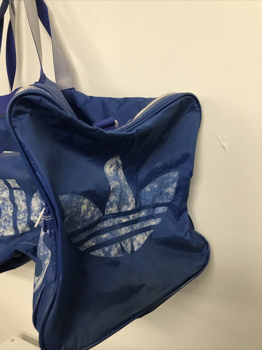 Vintage Adidas Gym Duffle Bag Blue Spell Out Large 28”x13”x13” | eBay