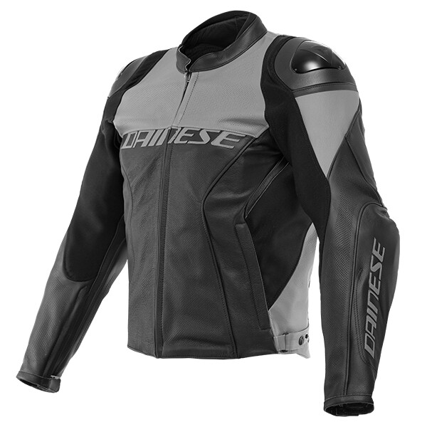 5% Off DAINESE Racing 4 Perforated Black/Grey Leather Motorbike