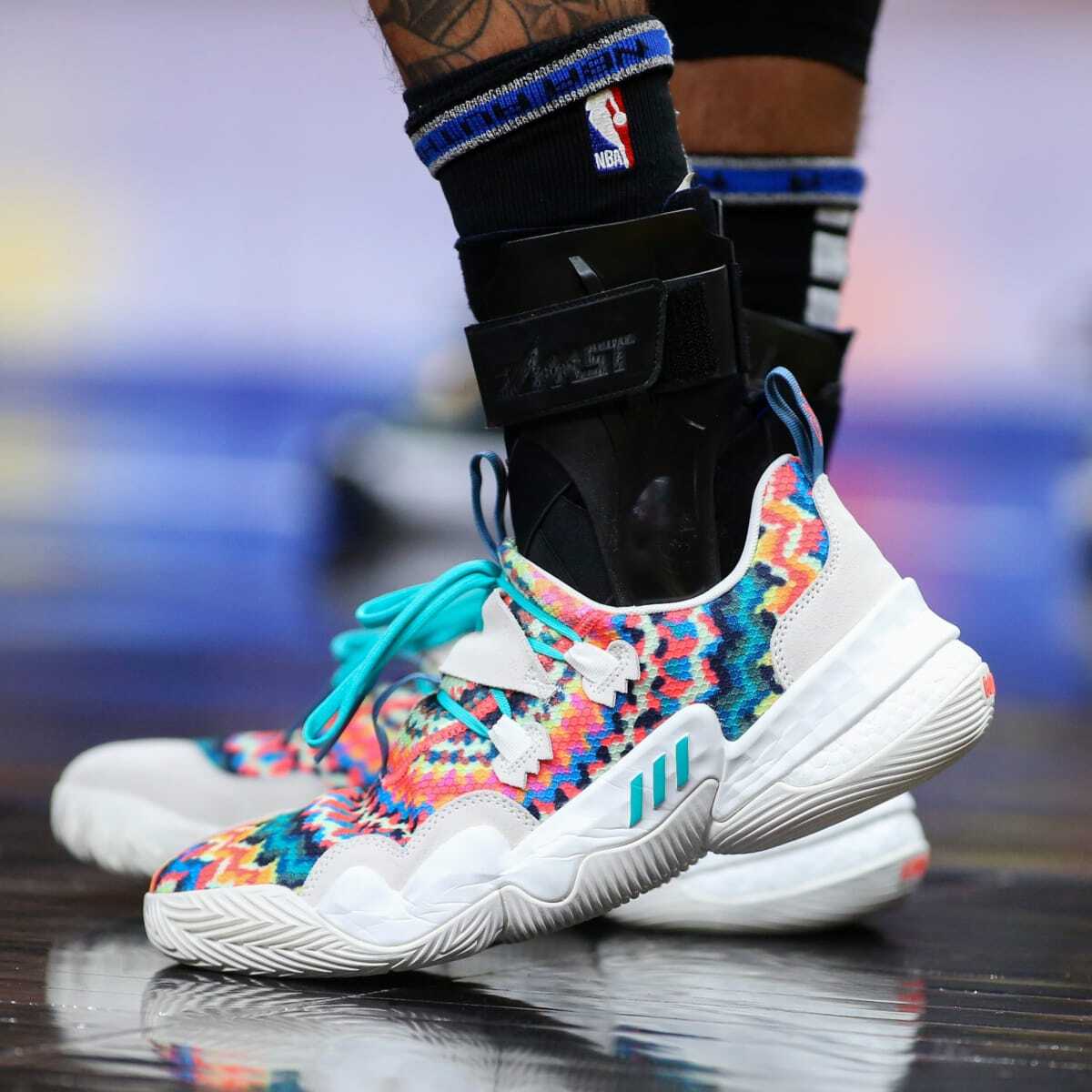 adidas Trae Young 1 Tie-Dye White MultiColor GY0295 Men's 9.5