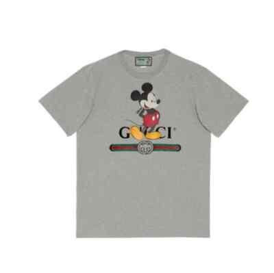 Gucci x Disney L86411 Grey Oversized Mickey Mouse Cotton T-Shirt