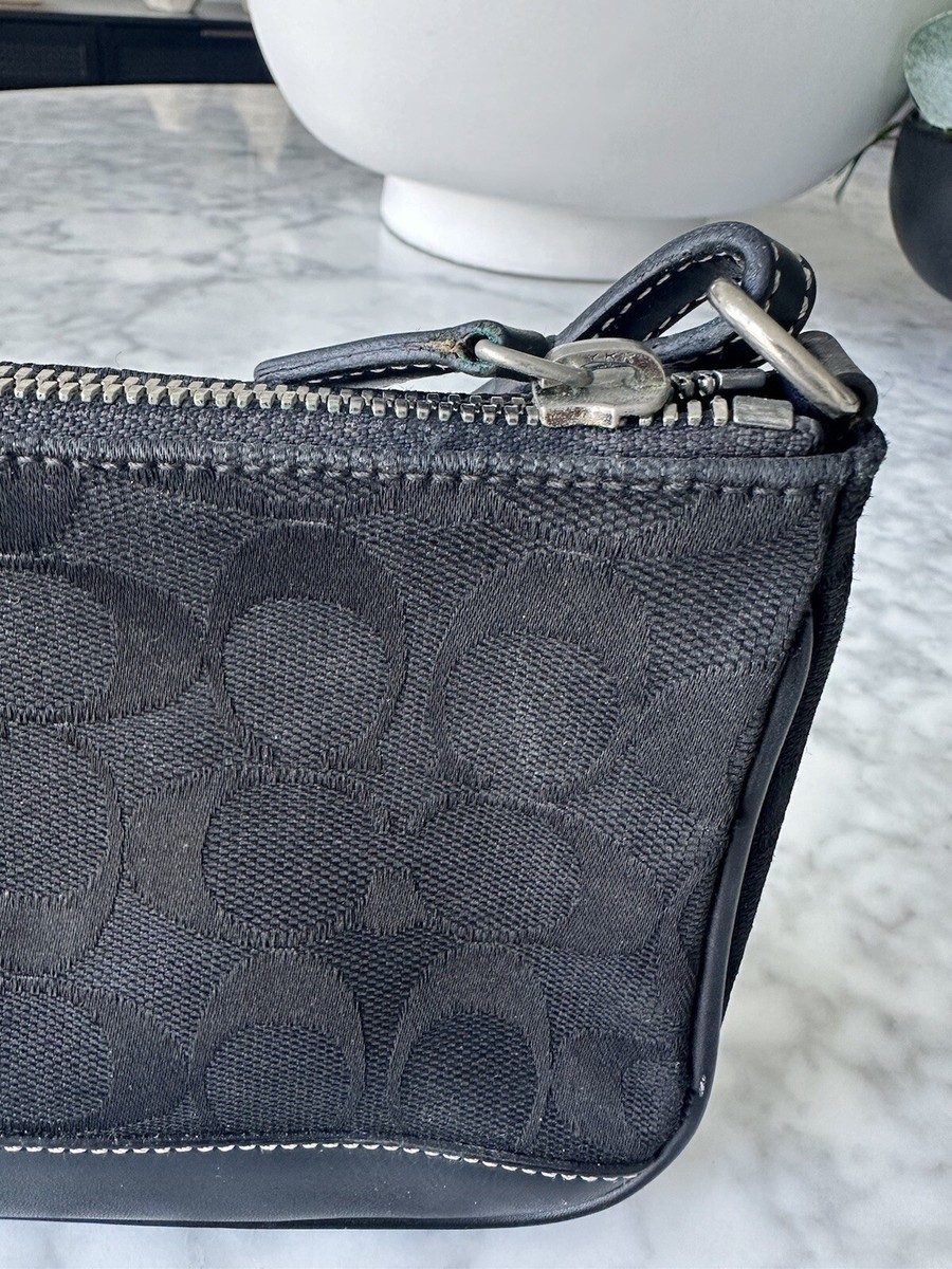 Vintage Y2K Coach Signature Black Demi pouch purse | eBay