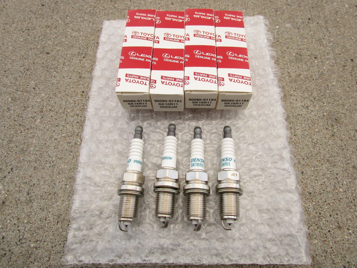 FITS: 00 - 05 TOYOTA MR2 SPYDER 1.8L 4CYL SPARK PLUG QTY 4 OEM