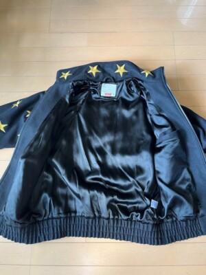 Supreme Stars ZIP Stadium Jacket Black Gold Men's M | eBay