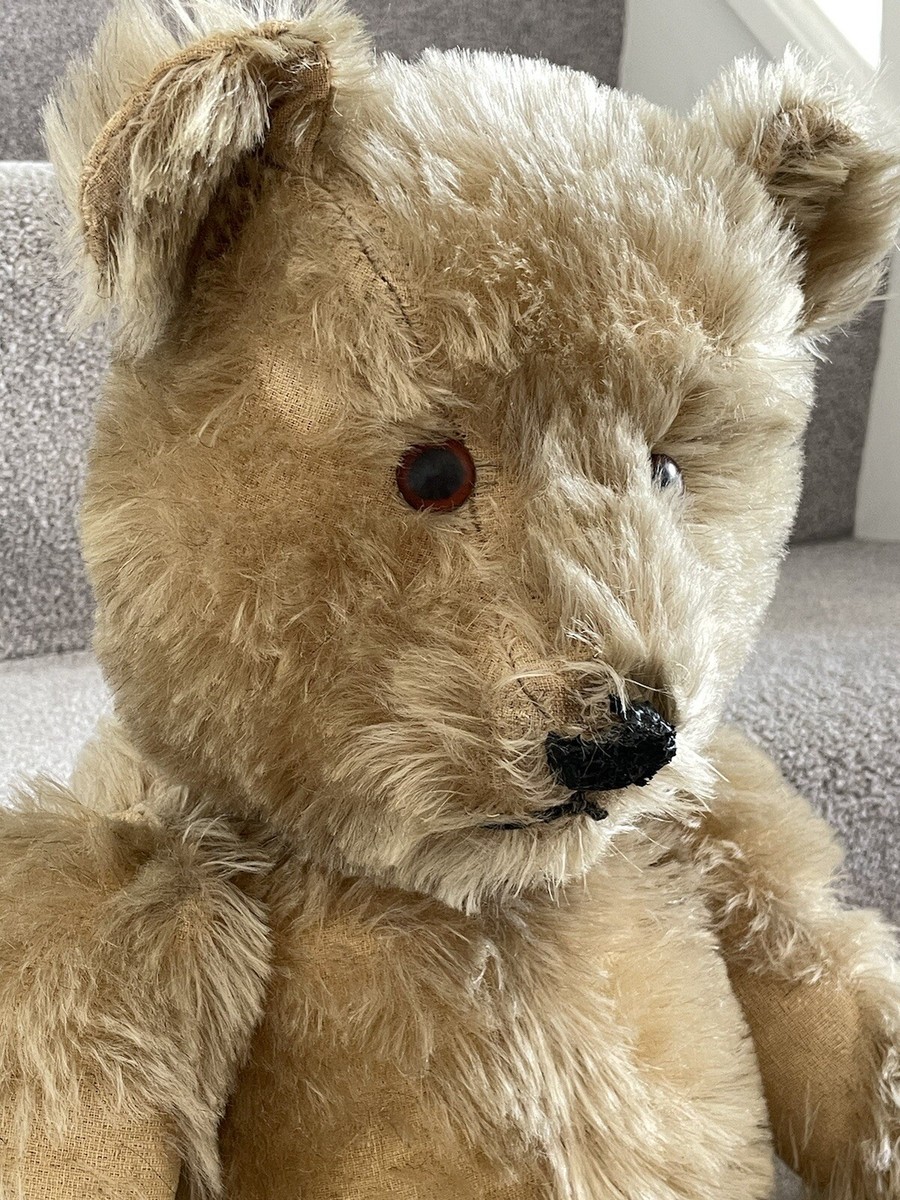 Large Antique Vintage Chiltern Hugmee Mohair Teddy Bear Needs Some