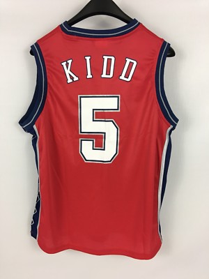 Vintage Kids JASON KIDD #5 New Jersey Nets Red YOUTH Jersey