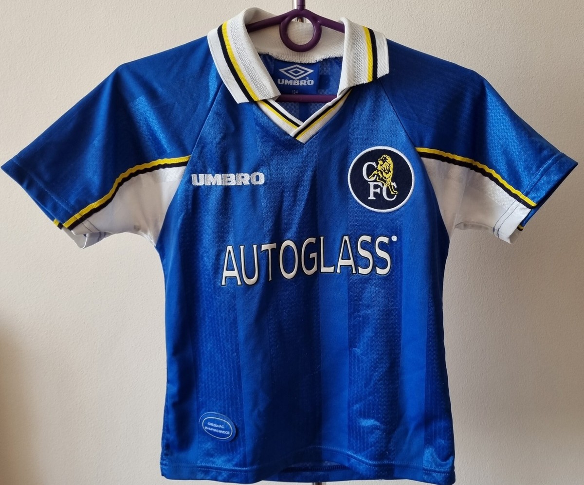 Chelsea 1997 - 1999 Home football Umbro shirt #6 Matthew size Kids