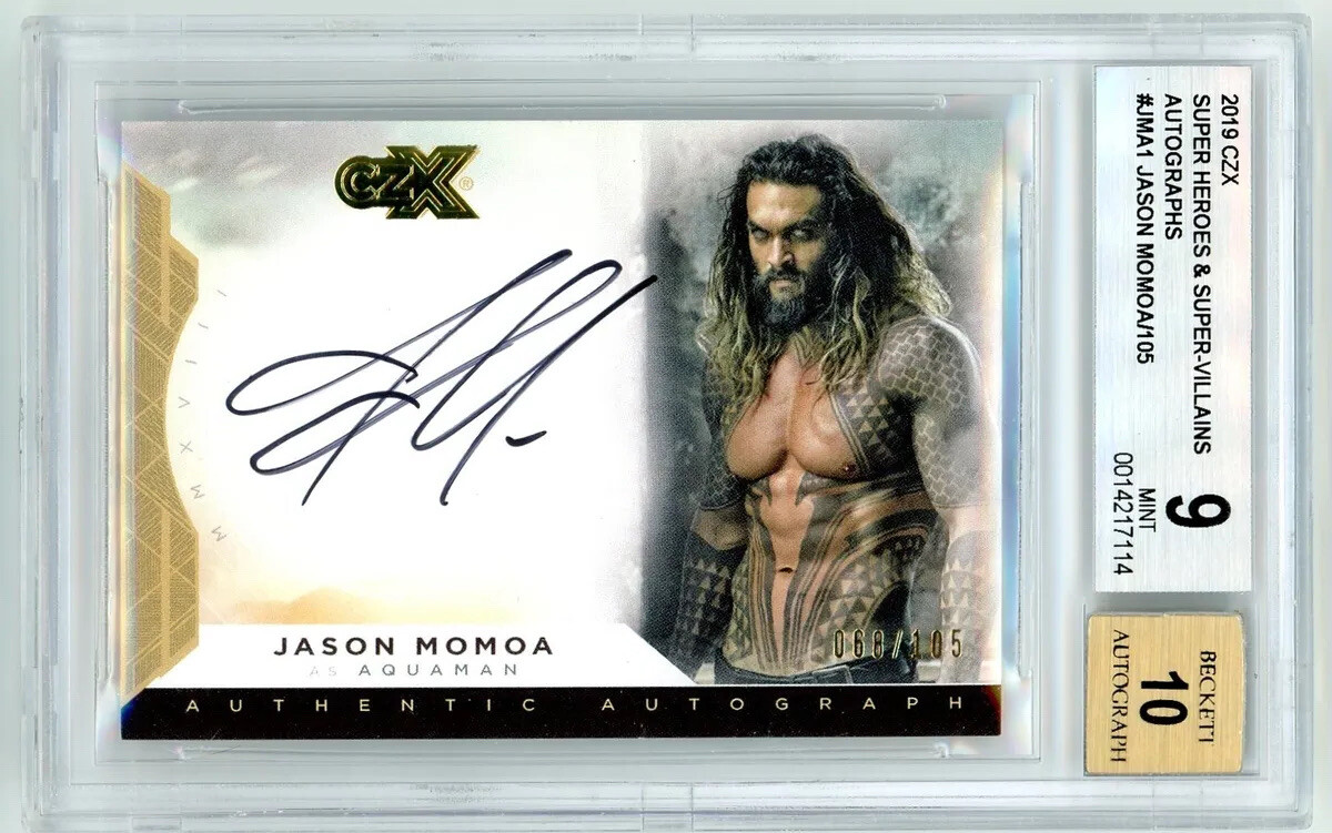 Jason Momoa Aquaman 2019 CZX Super Heroes Villains Autograph /100
