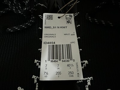 ADIDAS NMD_S1 KNIT x NEIGHBORHOOD BLACK BONE WHITE ID4854 SIZE 7.5