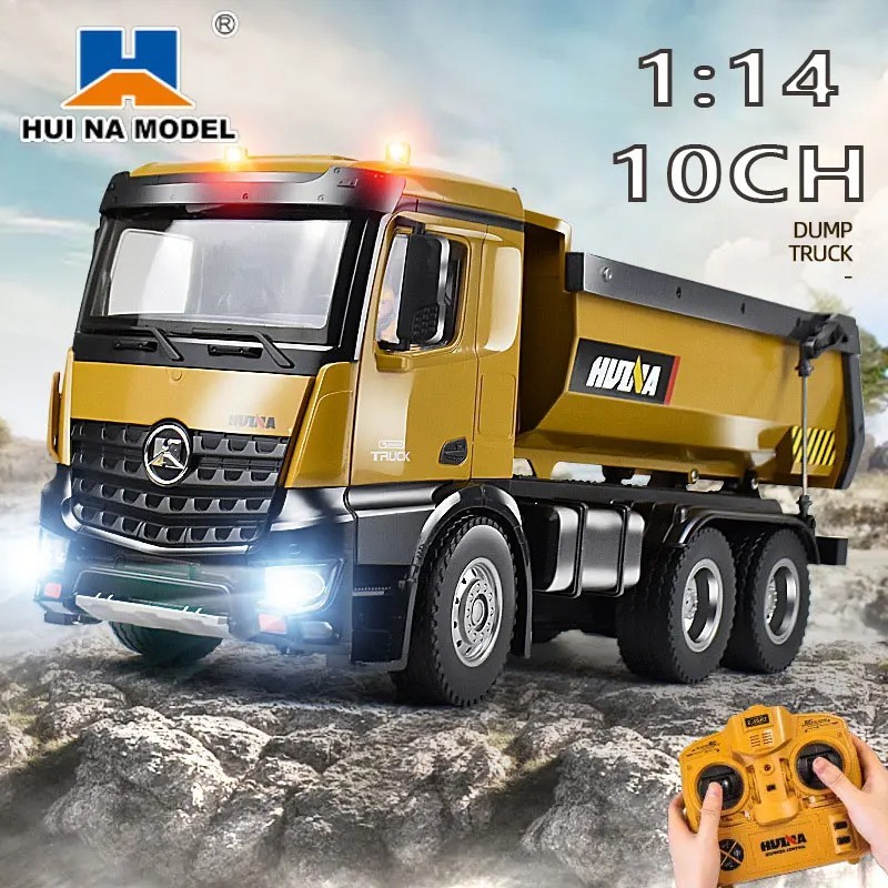 HuiNa 1573 1/14 RC Dump Truck 10CH Alloy Construction Vehicle