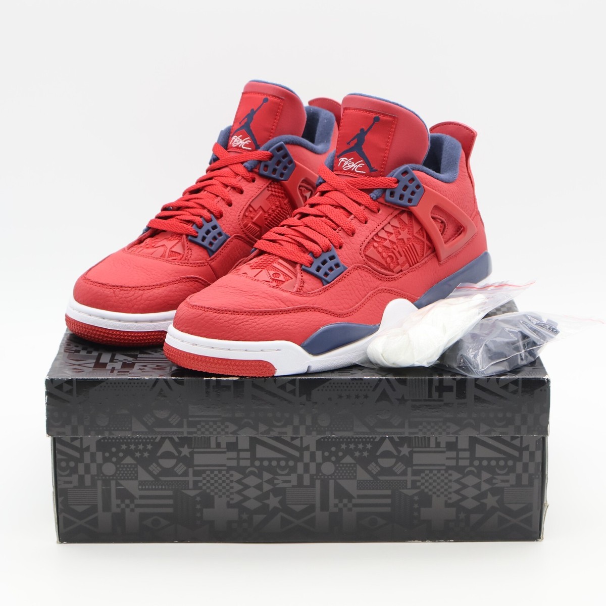 CI1184-617 Nike Air Jordan 4 Retro SE Fiba Gym Red Obsidian White
