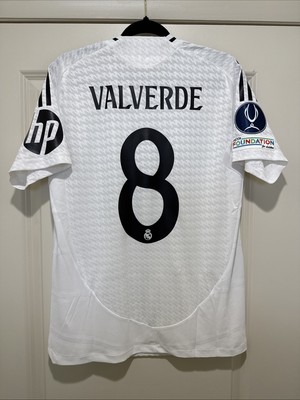 Valverde #8 Mens MEDIUM Adidas Real Madrid Authentic Super Copa