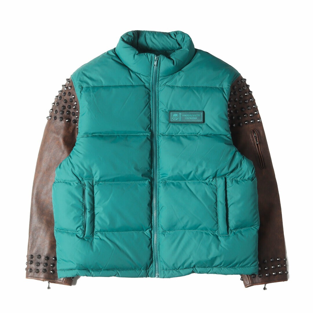 Supreme Puffer Jacket 23SS UNDERCOVER Studded Sleeve Leather Down