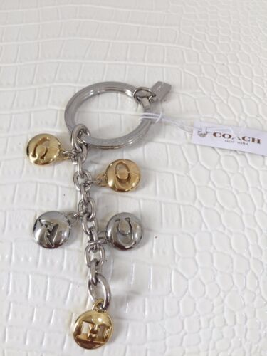 Coach Bag Charm Key chain SILVER MULTI CR924 NWT Wildflower