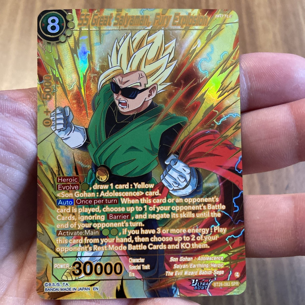 DBS Prismatic Clash - SS Great Saiyaman, Fury Explosion BT28-083