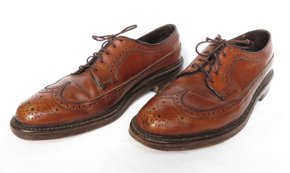 FLORSHEIM Imperial Kenmoor 93602 Mens Brown Wing Tip Oxfords Shoes