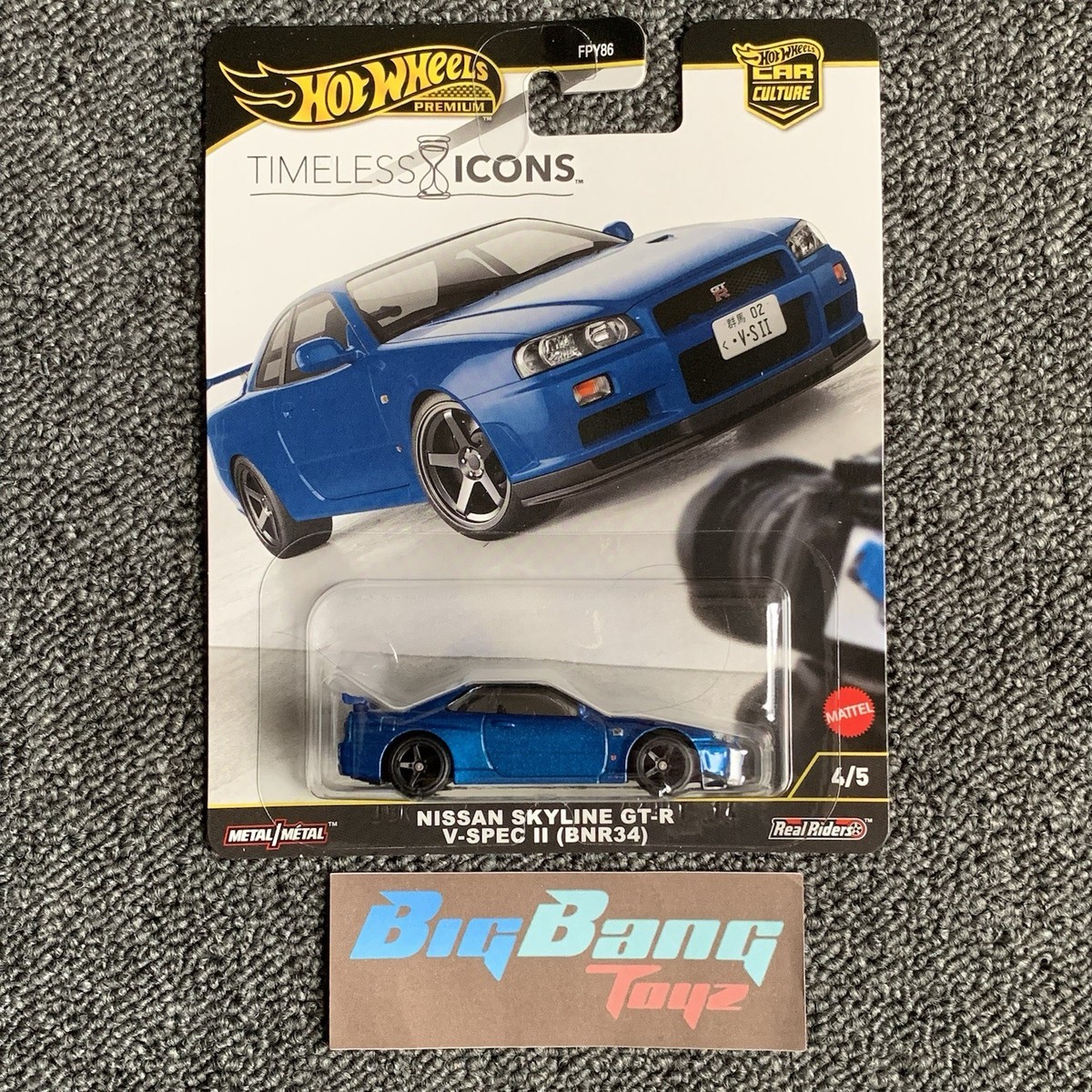 Hot Wheels Nissan Skyline GTR V-SPEC II BNR34 Timeless Icons 2025