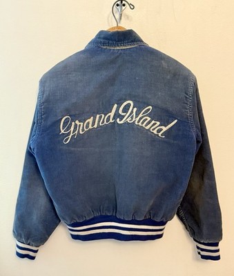 Vintage 50s 60s Small Grand Island New York Maple Corduroy Varsity