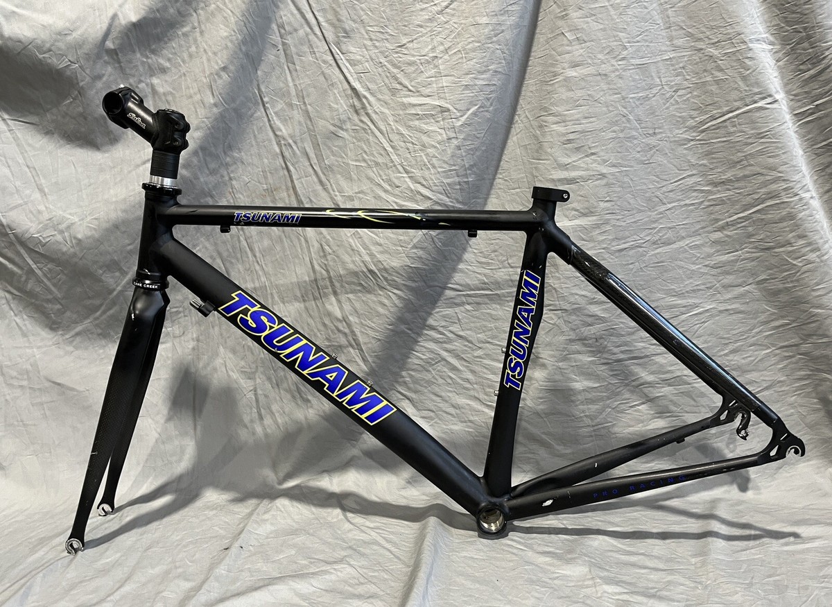 Tsunami Pro Racing Road Frameset Small Carbon Fork/Seat Stays 130