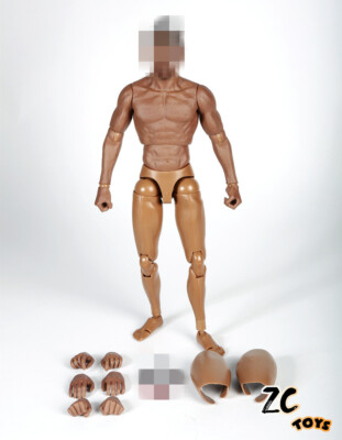ZCTOYS 1/6 Soldier Black Muscle Body 12''action Figure Body
