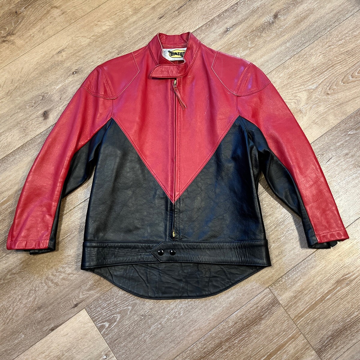 VINTAGE BATES LEATHER MOTORCYCLE RACING L (40” Chest) JACKET | eBay