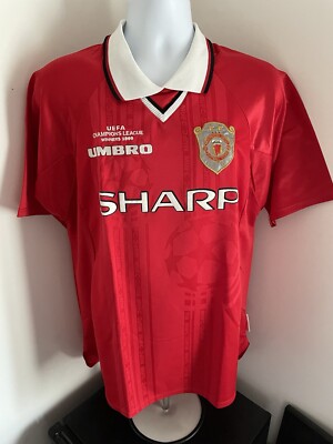 Manchester United Umbro Champions League Winners 1999 Shirt Mens