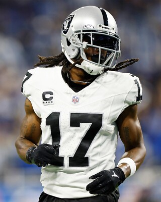 Davante Adams On Field Visor Las Vegas Raiders 8x10 NFL Football
