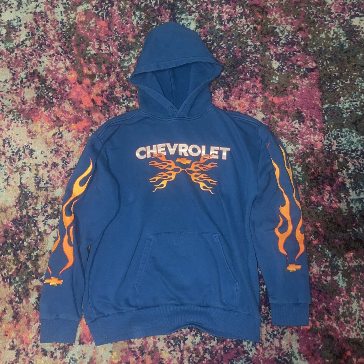 Brixton Chevrolet Friendly Union “Blue/Flame” Hoodie Men's Size
