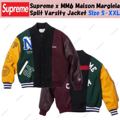 Supreme x MM6 Maison Margiela Split Varsity Jacket Size S-XXL New