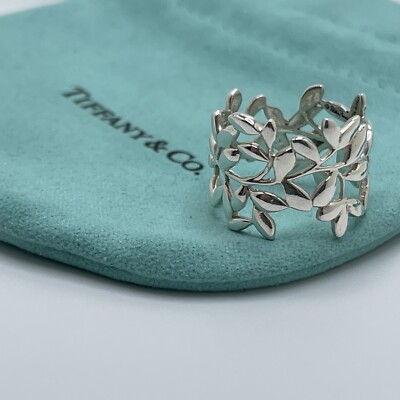 Tiffany & Co. Sterling Silver Paloma Picasso Wide Olive Leaf Band
