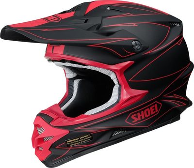 NEW SHOEI VFX-W HELMET HECTIC TC1 MATT BLACK ELECTRIC RED